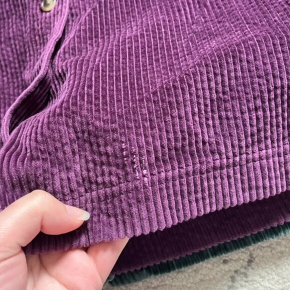 Vintage L.L. Bean Purple Corduroy Button Down Women's Small - Picture 6 of 6